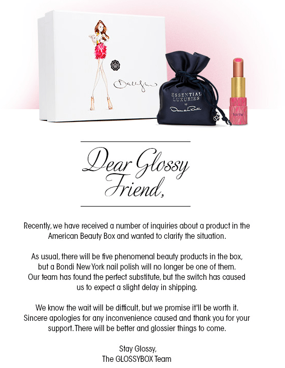 GlossyBox Letter